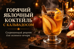 Горячий яблочный коктейль с кальвадосом